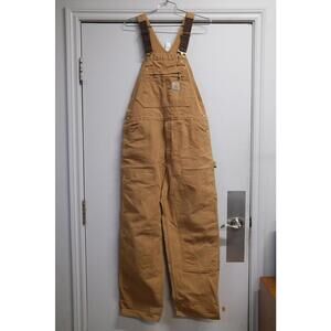 90 Carhartt Khaki Beige Duck Canvas Overall Double-Knee Pant